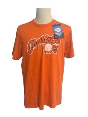 Ebbets Field Flannels Orange Short Sleeve Tee Orioles Design